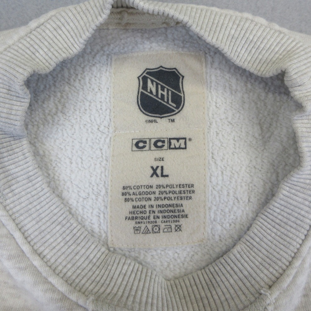 CCM NHL Washington Capitals Sweatshirt Mens XL Gray Distressed Pullover Crewneck - Picture 4 of 13